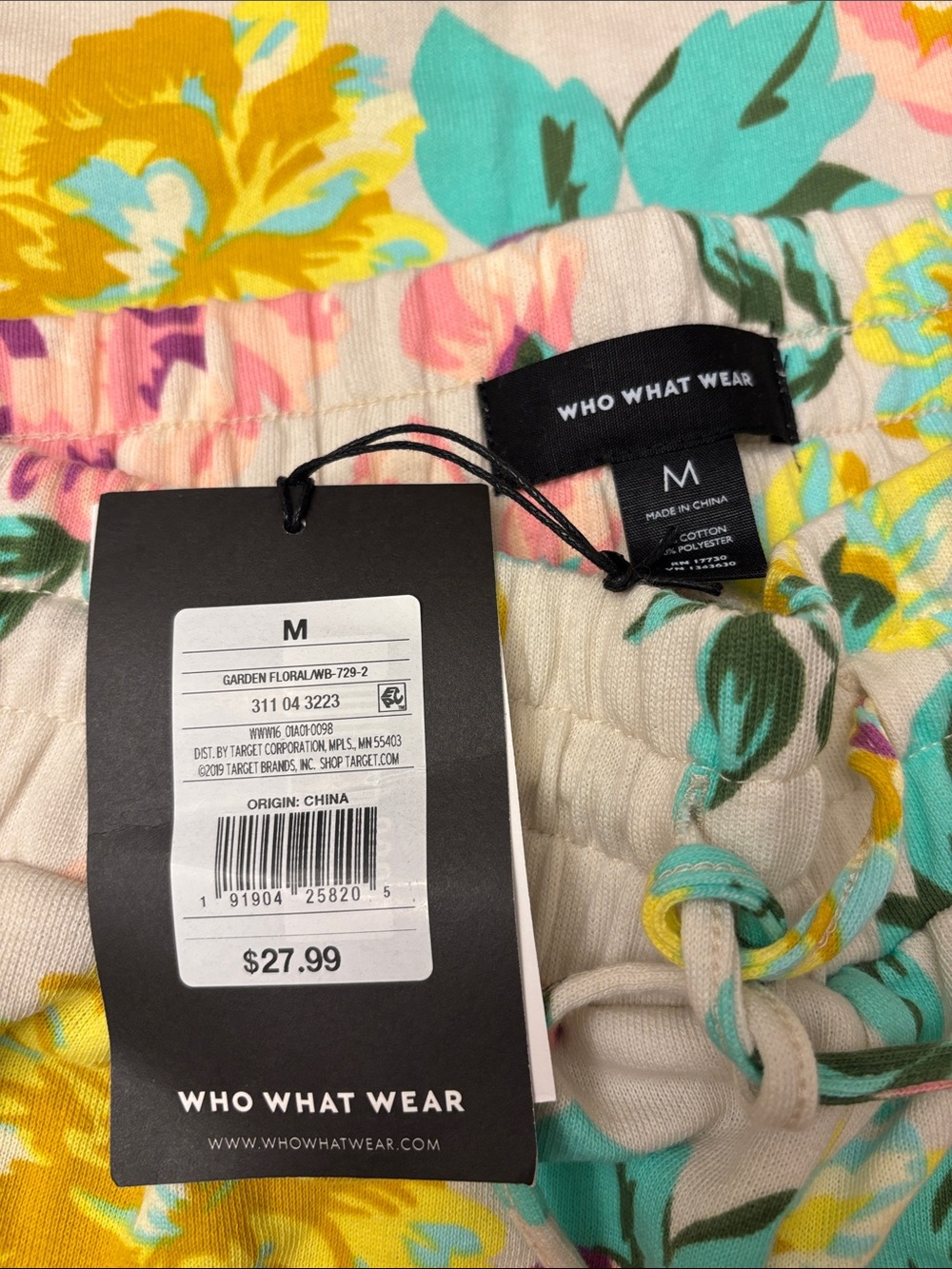 NEW Set! Who What Wear Garden Floral Sweatshirt L Elastic Waist Shorts M Lounge - Picture 14 of 15